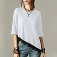 thumbnail image 2 of Juniors Lace Spandex Tshirts Tops for Women Short Elbow Sleeve Loose Fit Basic Summer Fall Tee 2026, 2 of 9