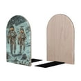 thumbnail image 2 of Naloa Astronauts On Lunar Mission 2 Pcs Bookend Large Capacity Office Book Ends for Home Office Library School Study Decoration, 2 of 8