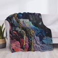 thumbnail image 3 of Fotbe Rainbow Astronaut Space Landscape Manta de Franela con Estampado, Manta Ultrasuave para Cama, Sofá, Auto, Hipoalergénica y Antibolitas-40"x30", 3 of 6