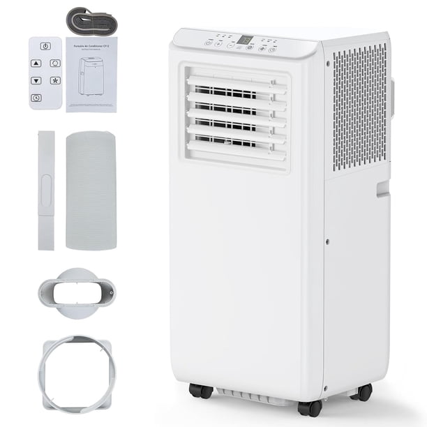Takywep Aire acondicionado portátil 10000 BTU, unidad de aire acondicionado portátil con control remoto, refrigeración de bajo consumo para espacios de 450 pies cuadrados, aire acondicionado portátil