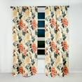 thumbnail image 2 of Designart "Vintage Dahlia In Green And Beige" Floral Blackout Curtain Single Panel, 2 of 4