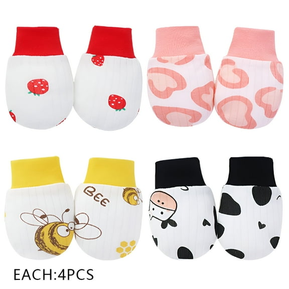 TELOLY 16Pcs Baby Mittens,Scratch-Resistant Design Baby Mittens Newborn,Simple to Wear Newborn Mittens No Scratch,Style1