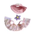 thumbnail image 4 of Pato de peluche de 15 cm, ropa, accesorios para fotos, suave, lindo, elegante, juego de simulación, disfrazarse rosa con gorra, 4 of 9