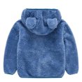 thumbnail image 3 of AOMPMSDX Coat Warm Ear Cute Boy Hooded Baby Kids Outwear Toddler Thick Zipper Girls Coat&jacket Girls Coat&jacket Blue 18 Months-24 Months, 3 of 6