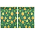 thumbnail image 2 of Cute Fruits and Leaves Kitchen Curtains Tier Set 27x24 Inch 2 Panels Semi Sheer Light Filtering Privacy UV Protection, 2 of 8