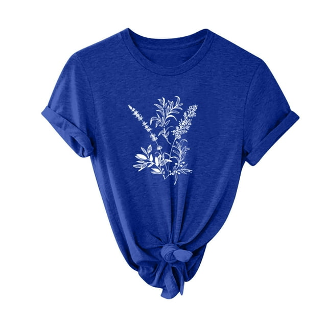 CEHVOM T-shirt à Manches Courtes Imprimé Mode pour Femmes Blouse Décontractée en Solde