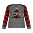 thumbnail image 1 of AMERTEER Chandails de Noël pour Femmes Manches Longues Imprimés Chandails Moches Col Rond Patchwork Chandail Chandails en Molleton, 1 of 4
