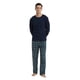thumbnail image 4 of Apparonia Conjuntos de Pijamas para Hombre Ropa de Dormir a Cuadros Camisas y Pantalones de Manga Larga Conjunto de Pijama Ligero y Suave para Hombre con Bolsillos Azul Marino a Cuadros Blanco M, 4 of 6