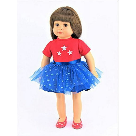 Red, White, and Blue Tutu Dress For 18 Inch Dolls