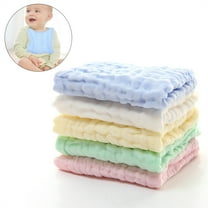 Soft Muslin Baby Washcloths,6 Layers Cotton Baby Wipes,Candy Color Hand Towel,Soft Newborn Face Towel with Hanging Loop,for Newborn Sensitive Skin (Set of 10)