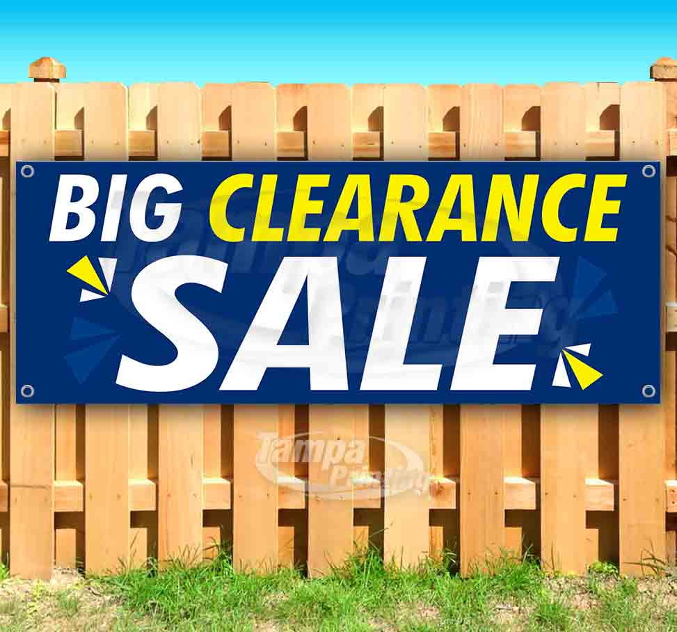 New Advertising Clearance Sale 13 oz Heavy Duty Vinyl Banner Sign with Metal Grommets Store Flag, Many Sizes Available