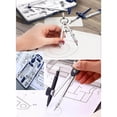 thumbnail image 2 of Geometry Compass with Pencil Holder Professional with Refill Writing Drafting for Woodworking, 2 of 9