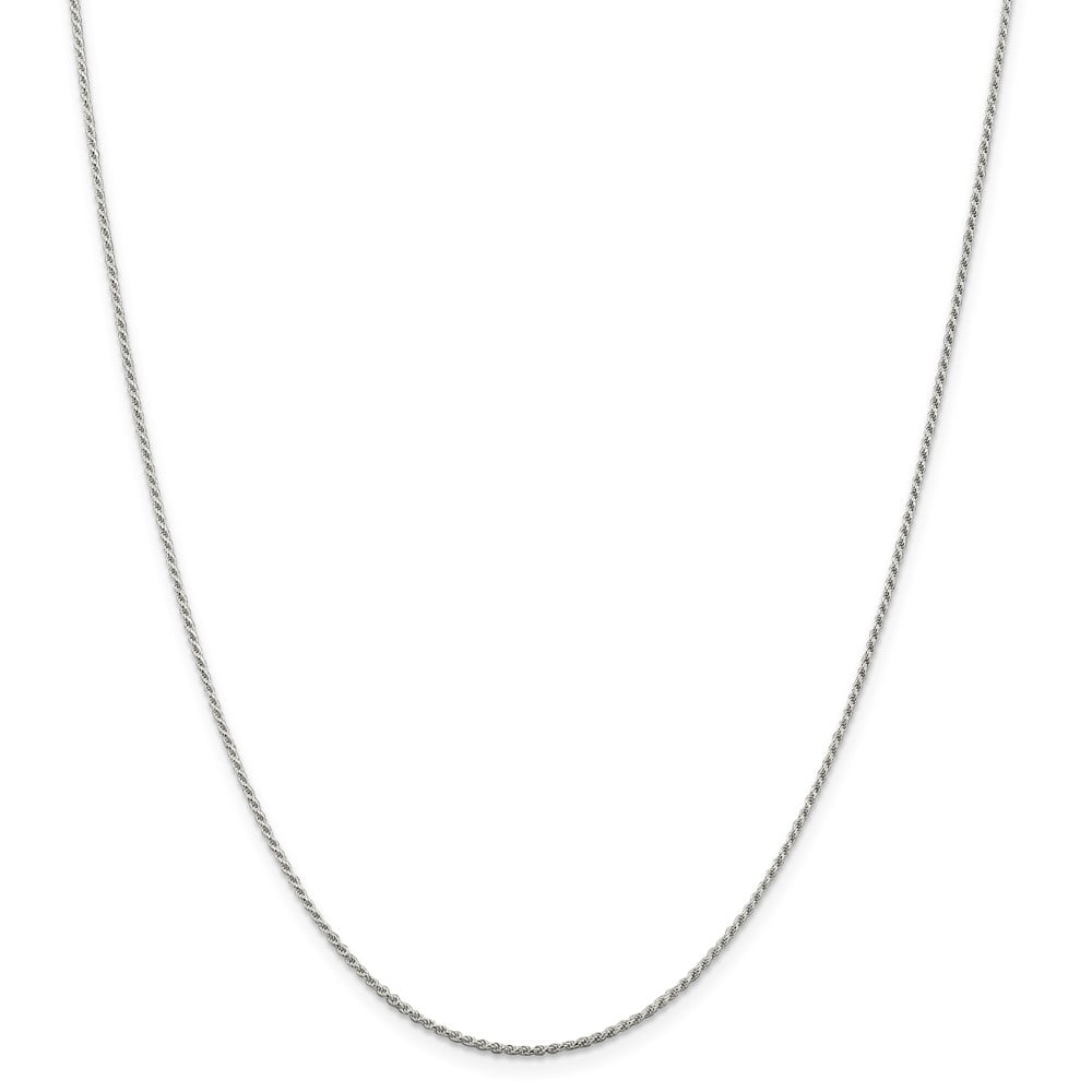 925 Sterling Silver 1.1mm Diamond-cut Rope Chain
