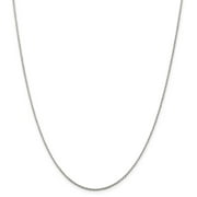 Solid 925 Sterling Silver 1.1mm Diamond-cut Rope Chain Necklace - with Secure Lobster Lock Clasp 16"
