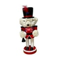 thumbnail image 2 of Nutcracker Doll Wooden Bear Figure 25cm Festive Ornament for Christmas Table Centerpiece Party Decoration, 2 of 9