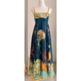 thumbnail image 4 of Women High Waist Cotton Linen Printed Cami Dress Casual Summer Sundress, 4 of 5