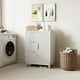 thumbnail image 1 of Bathroom Cabinet 3 Drawers Floor Standing Storage Cabinet Single Door Wooden Cabinet Elevated Legs Side Cabinet Organizer Door Cabinet for Bathroom Shower Room Bedroom Home Original Oak, 1 of 14