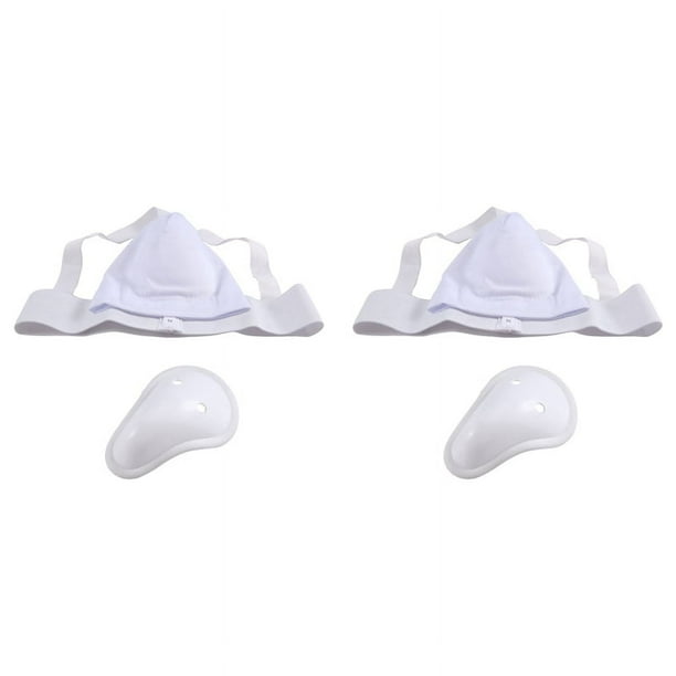2X Protector de Coquilla Hombre, Boxeo Kickboxing Muay Coquilla, Ventilado Ajustable, Entrenamiento de Lucha Karate S