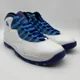 thumbnail image 2 of Ni - ke Air Jordan Retro 10 Charlotte Hornets White Leather Shoes Sz 11 Men's 310805-107, 2 of 5