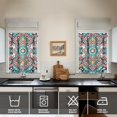thumbnail image 4 of Kitchen Curtains 36 Inch Short - 3 Panel Set, Rod Pocket Window Curtain, Boho Floral Tribal Style, 100% Polyester for Farmhouse, Kitchen, Cafe, Bedroom, Easy Wash, 4 of 6