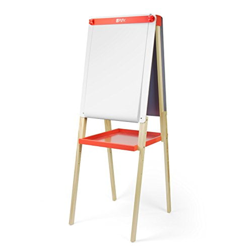 u play adjustable childrens art easel double sided chalk and dry