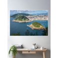 thumbnail image 2 of Aerial View Of San Sebastian And Santa Clara Island, Donostia, Spain On A Beautiful Summer Day. Poster Wall Art, Modern Wall Decor For Living Room Bedroom, 24x36 UNFRAMED, 2 of 3