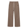 thumbnail image 6 of SOOMLON Chino Pants for Men Big and Tall Drawstring Wide Leg Long Pants Twill Trousers with Pockets Fall Casual Wear, 6 of 6