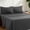 Dark Gray, variant on EMONIA Queen Bed Sheet Set 4-Piece with 14" Deep Pocket, Hotel Luxury Super Soft & Breathable Polyester Washed Cotton Fabric (White)