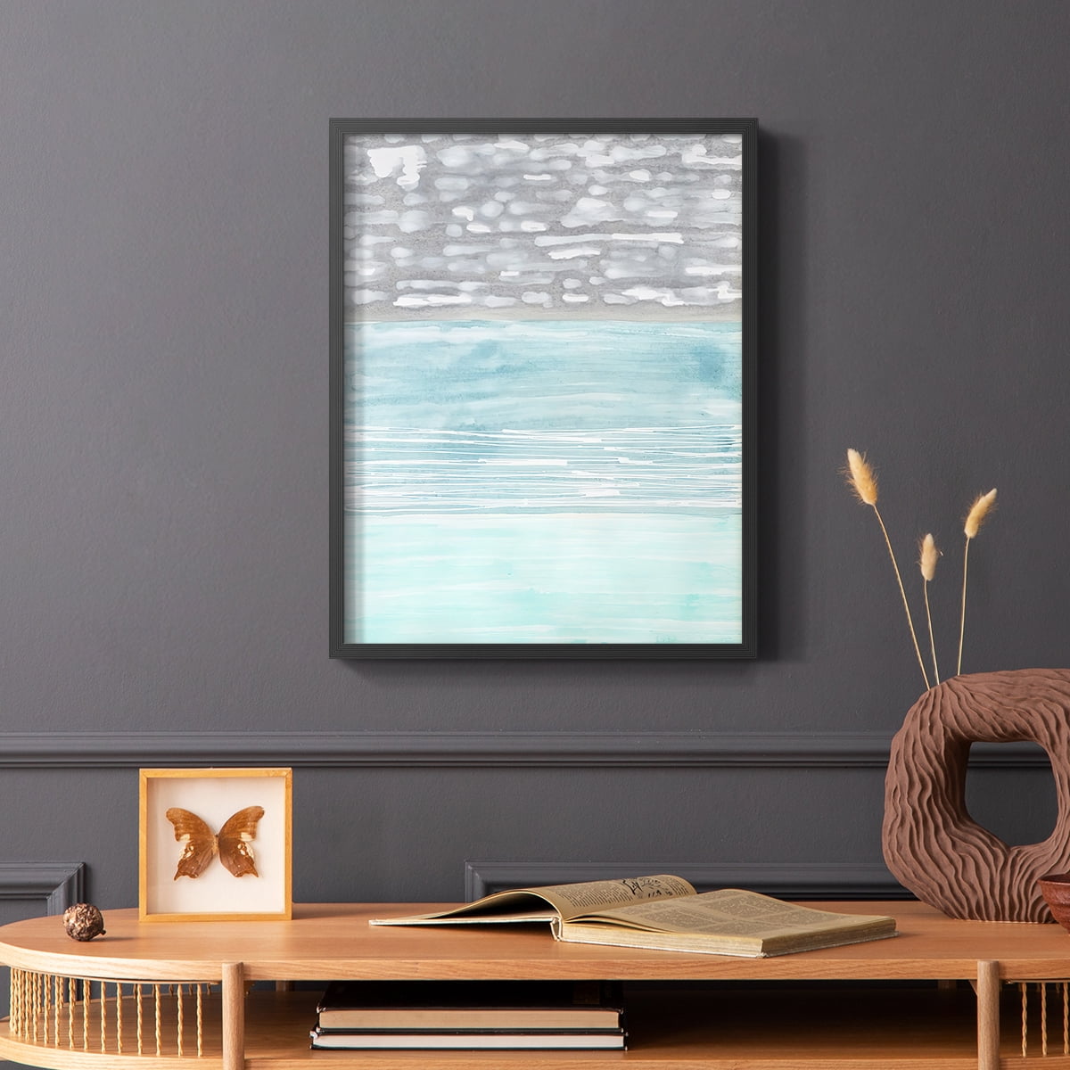 Hydrusphere II Framed Print in Black Solid Wood Framed Print No Nail Hanging