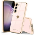 thumbnail image 6 of for Samsung Galaxy S23 5G Case for Women Girl Cute Love-Heart Luxury Bling Soft Back Cover Raised Full Camera Protection Bumper Silicone Shockproof Phone Case for Galaxy S23 5G, Light Pink, 6 of 12