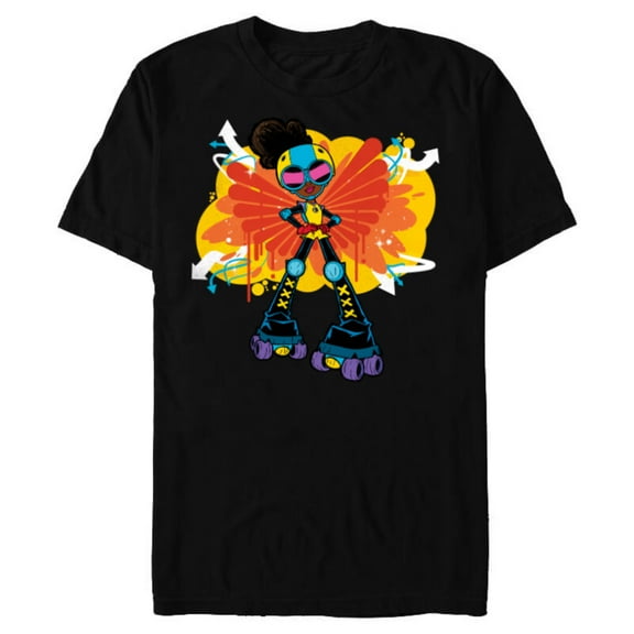 Marvel Moon Girl and Devil Dinosaur Wings of Super Power - Short Sleeve Blended T-Shirt for Adults - Customized-Black