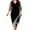 Black, variant on Sngxgn Women's Long Sleeve Dress with Slit Elegant Long Neck High Waist A-Line Midi Dress(Purple,XXL)