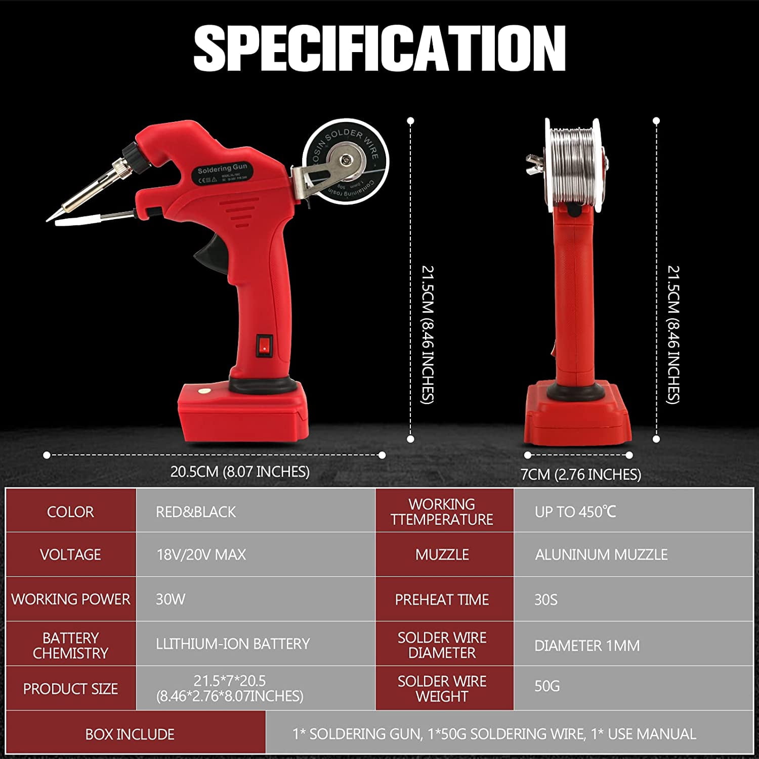 Ecarke Cordless Soldering Gun Electric for Milwaukee Soldering Iron Welding Assembly (Tool Only)