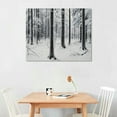thumbnail image 2 of Nawypu  Canvas Wall Art Winter Snow Covered Birch Trees on The Hillside Nature Forest Modern Art Traditional Scenic Dramatic Black and White for Living Room, Bedroom, Office, 2 of 4