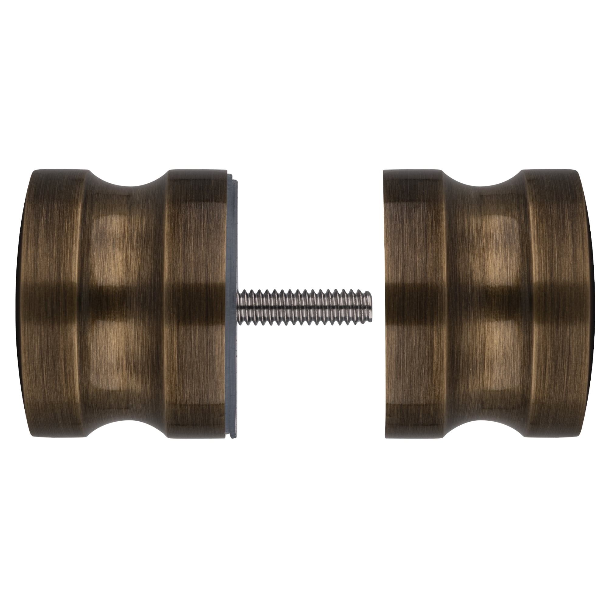 CRL SDK120ABR Antique Brass Euro Style Back-to-Back Shower Door Knobs