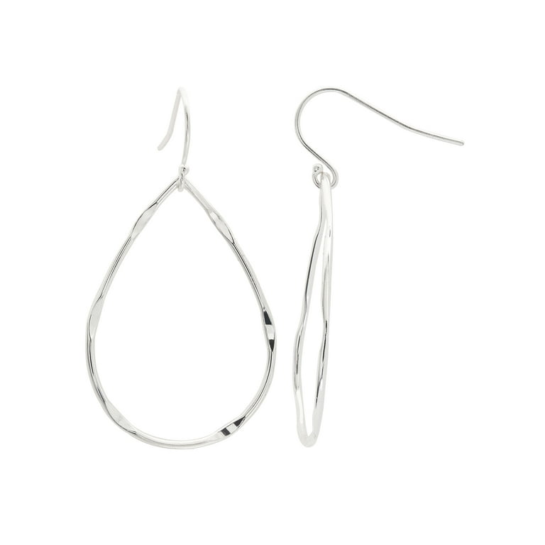 Teardrop Shape Open Antiqued Celtic Knot Design Earrings Sterling Silver Teardrop Shape Open Antiqued Celtic Knot Design Earrings Sterling Silver