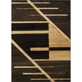 thumbnail image 5 of HR HANDCRAFT RUGS HR Monochromatic/Linear Design Contemporary Hand Carved Area Rug Chocolate - 7'5" x 10', 5 of 5