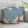 thumbnail image 3 of Pratyus Heart Shapes Swirls Pillowcase for Home Furnishing Decor Square Style 18x18in, 3 of 5