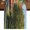 Grass Green Sky Blue Dark Yellow, variant on Train Railway Short Table Runner 36 Inches Long,Countryside Cabin Trees Farmhouse Rustic Cotton Linen Table Runners Dresser Scarves,Fabric Tabletop Scarf Furniture Cover for Home Dinner Party 13"x36"