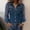 Dark Blue, variant on Women's Denim Long Sleeve Shirts Button Down Lapel Double Pocket Patchwork Sheer Mesh Puff Slim Casual Blouse S-XXXL