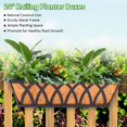 thumbnail image 2 of Caja para plantas LCHUANG de metal de 61 cm con forro de fibra de coco, 2 of 9