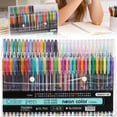 thumbnail image 2 of 60-Color Glitter & Neon Gel Pens, 1.0mm Ink Set for Drawing, Coloring Books, Scrapbooking, 2 of 9