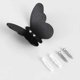 thumbnail image 4 of 6 Pack Decorative Stainless Steel Single Hooks in Butterfly Shape for Home and Bathroom Use, 4 of 4