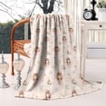 thumbnail image 3 of Flower Fairy Princess Pattern Blanket,Comfortable Soft Lamb Wool Throw Blanket,All Season,Warm Lightweight Blankets for Sofa Bed Couch Living Room Chair,50"x60", 3 of 4