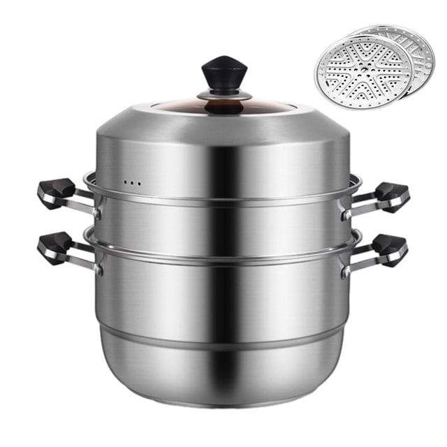 Olla de acero inoxidable Cola Olla de vapor de acero inoxidable portátil 3 niveles
