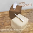 thumbnail image 5 of 1 Pack/ 2 Pack Tissue Box Cover, Square PU Leather Tissue Holder, Decorative Facial Tissue Cube Paper Organizer Dispenser for Bathroom, Night Stands, Desk, Car, 5X5X5 in, 5 of 5