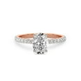 thumbnail image 3 of 5 Carat IGI Certified Oval Shape Lab Grown Diamond Engagement Ring | 14K Rose Gold |Emily Eternity Diamond Ring | FG-VS1-VS2 Quality Friendly Diamonds, 3 of 6