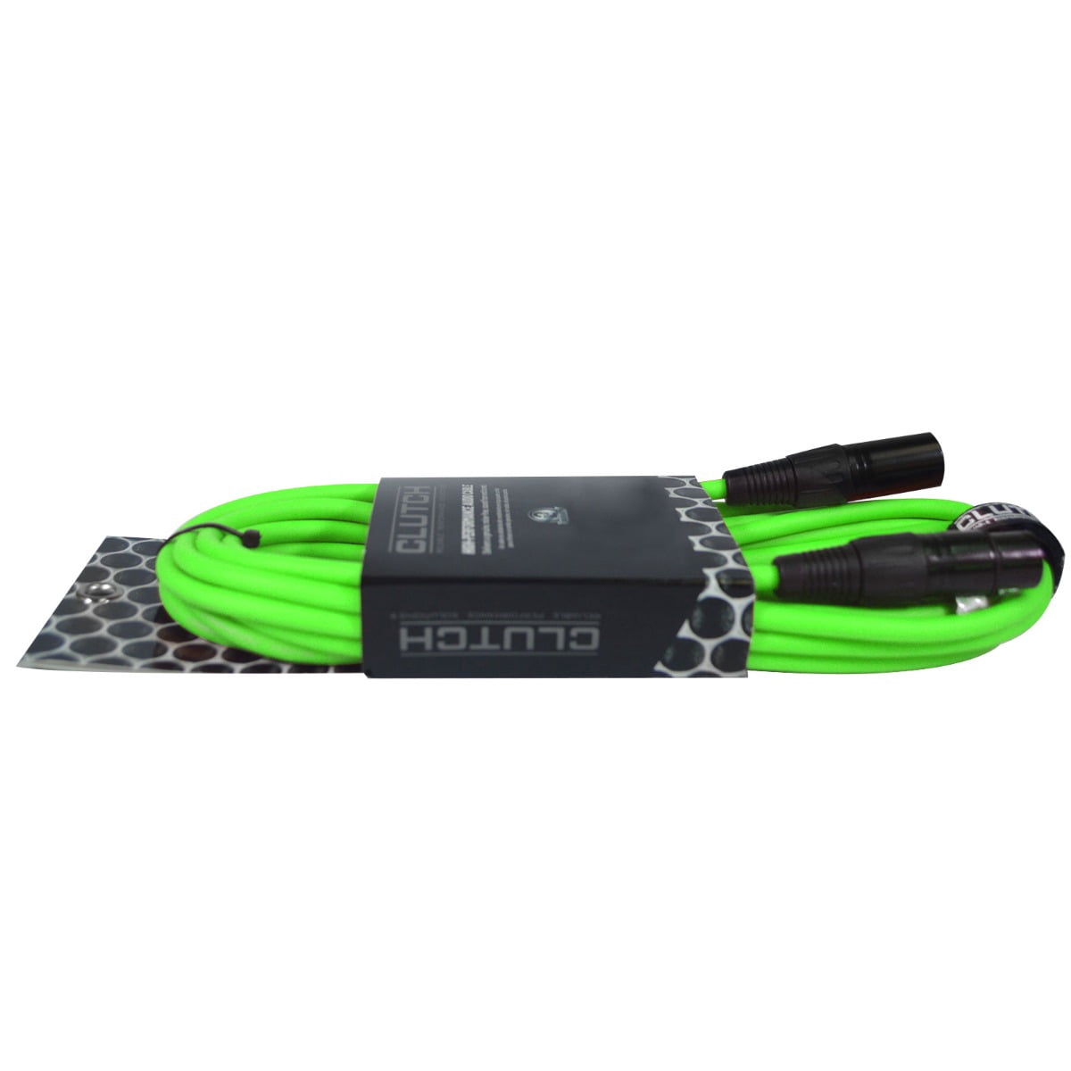 Clutch 20' Green Sure-Fit XLR Female to XLR Male Microphone/Speaker Cables Quad Package