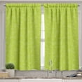 thumbnail image 2 of Ambesonne Green Leaf Valance & Curtain, Doodle Curly Flora, 55"x24", Yellow Green White, 2 of 6
