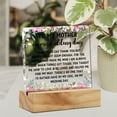 thumbnail image 3 of Acrylic Mother of the Bride Gift Desk Decor Wedding Present, to My Mother on My Wedding Day Decorative Clear Acrylic Desk Plaque Sign with Wood Stand Gifts, 3 of 5